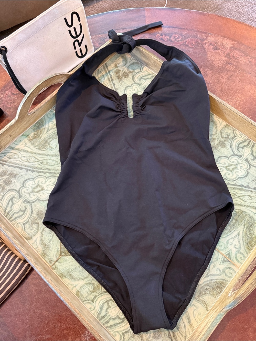 Eres Legendaire Halter-Neck One-Piece Swimsuit in Black Noir